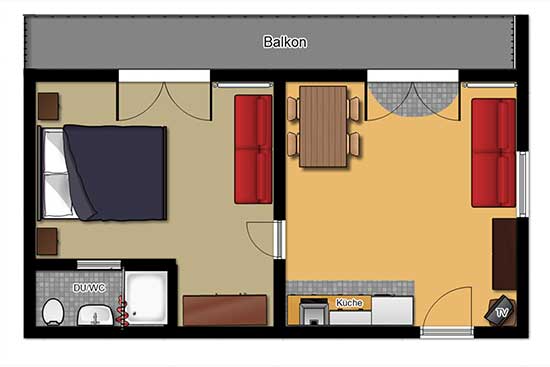 Apartment 1 plan – Apartment Luttinger